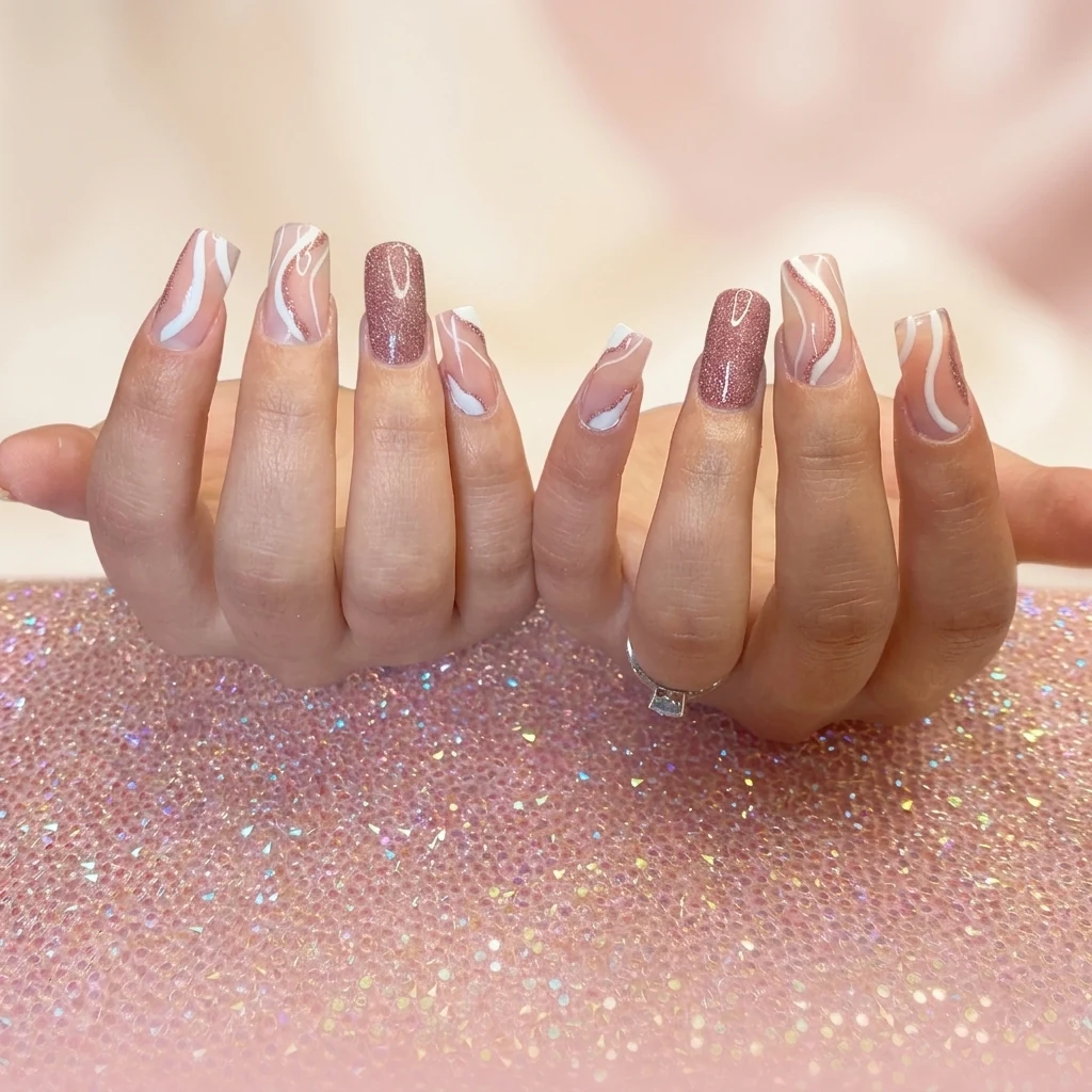 Remplissage quatre semaines rose paillettes