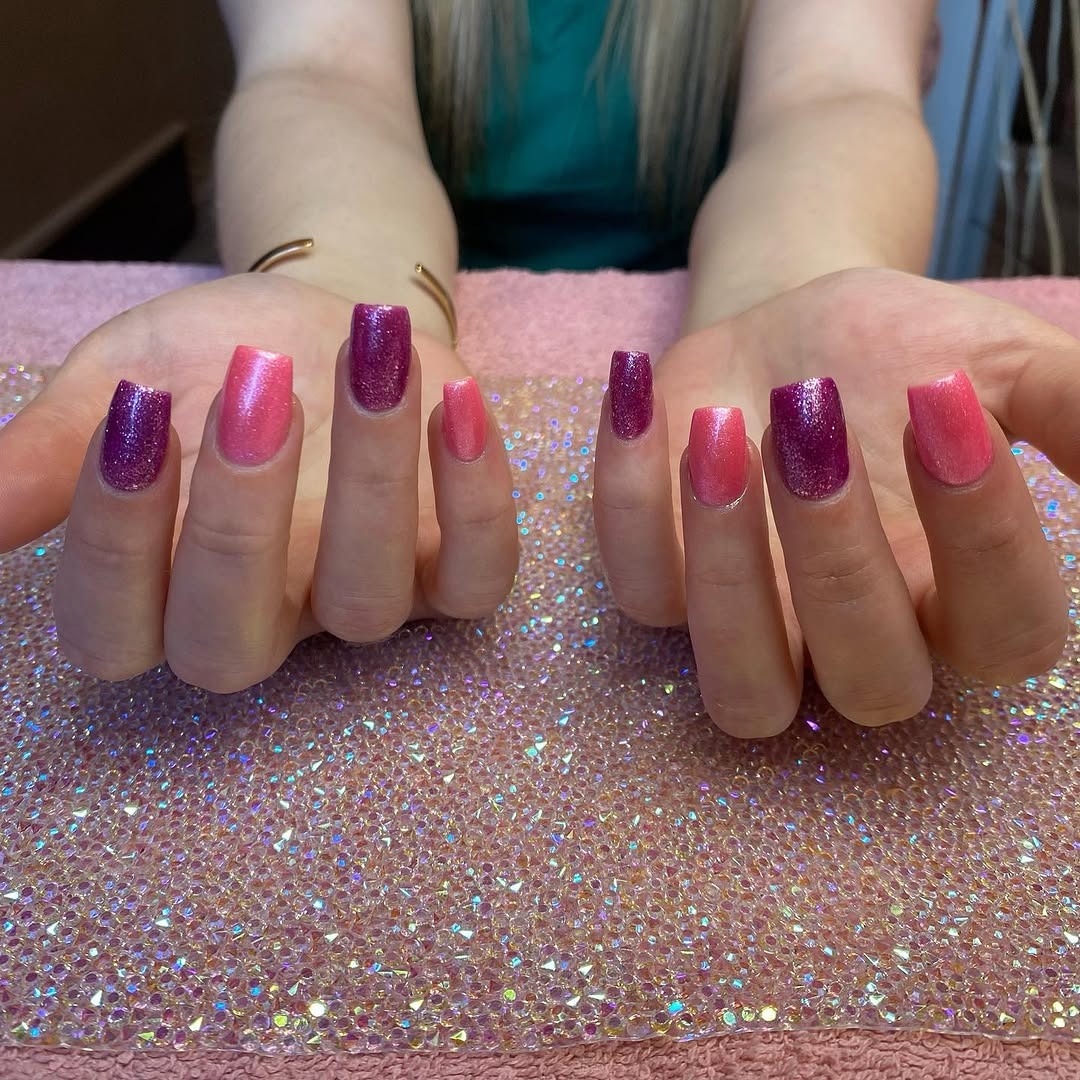 Remplissage rose et violet