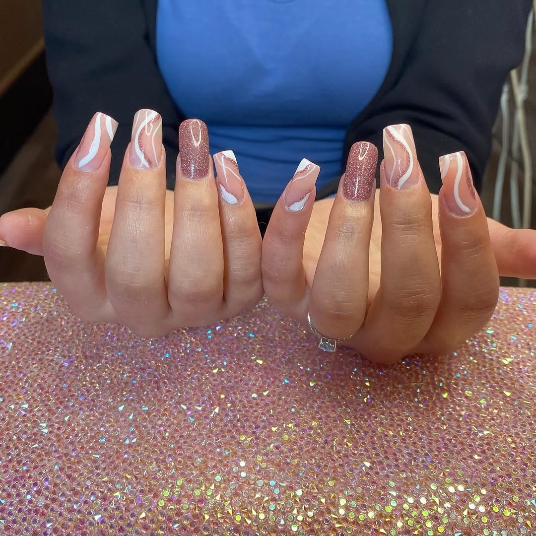 Remplissage quatre semaines rose paillettes